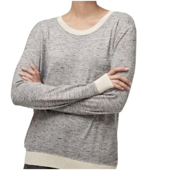 Wilfred Fine Knit Berri Heathered  Gray Sweater XS - Picture 2 of 6